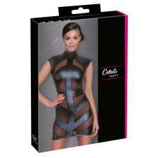 Cottelli - fényes, testre simuló ruha (fekete) fantázia ruha