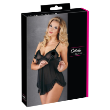 Cottelli - Lenge, fodros babydoll (fekete) babydoll