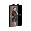 Cottelli Plus Size - fényes chiffon ruha (fekete)