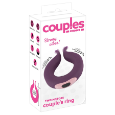 Couples Choice - akkus, kétmotoros péniszgyűrű (lila) péniszgyűrű