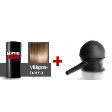 Cover Hair Volume hajdúsító, 30 g, világos barna + szórófej hajformázó gép