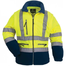 Coverguard 7PSTYXL FLUO PULÓVER LEVEHETŐ UJJÚ SÁRGA/KÉK_XL (G)
