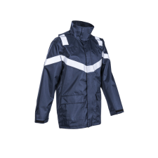 Coverguard Dagda lángálló PU esőkabát (sötétkék, 2XL) munkaruha