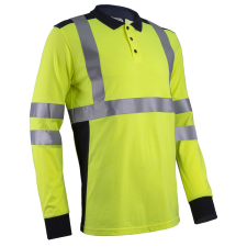 Coverguard Ekhi hosszú ujjú Fluo sárga lángálló és ant. póló munkaruha