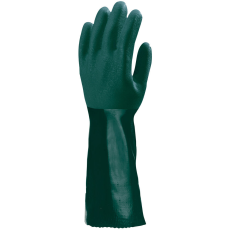 Coverguard EP munkavédelmi mártott polimer kesztyű, zöld, vegyszerálló, 40cm hossz