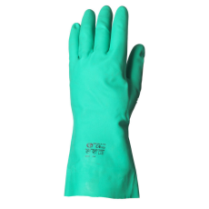 Coverguard EP munkavédelmi nitril, zöld vegyszerálló kesztyű, 32cm/0,4mm, érdesített