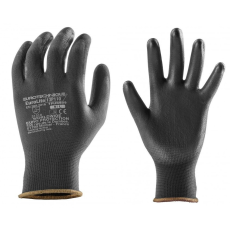 Coverguard EUROLITE 13P110 FEKETE PRECÍZIÓS TENYÉREN PU MÁRTOTT KESZTYŰ