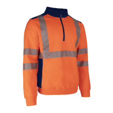 Coverguard FRISS FLUO NARANCS/SÖTÉTKÉK PULÓVER_XL munkaruha