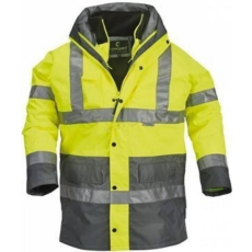 Coverguard Kabát Hi-Viz Fluo PE 4:1 szürke/sárga M