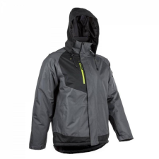 Coverguard Kabát Yuzu ripstop téli kapucnival polár bélés rejtett kapucni antracit 3XL munkaruha