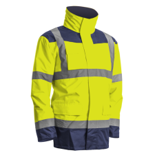 Coverguard KANATA 4/1 HI-VIZ SÁRGA/KÉK PE KABÁT_4XL láthatósági ruházat