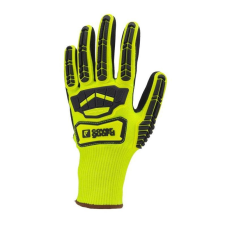 Coverguard Kesztyű Eurocut Impact 100 poliészter vágásbiztos fluo sárga/fekete 10 védőkesztyű