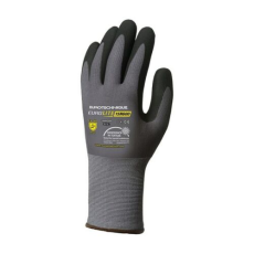 Coverguard Kesztyű mártott COVERGUARD Eurolite mikrohabosított nitril szürke/fekete 9-es 2 darab/pár