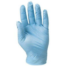 Coverguard Kesztyű púdermentes nitril light egyszerhasználatos vizsgáló (100db/doboz) kék 9