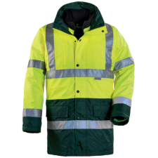 Coverguard KIFUTÓ FLUO 4/1PE SÁRGA/ZÖLD KABÁT_XXL láthatósági ruházat