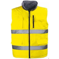 Coverguard Mellény Hi-Viz Fluo bélelt kifordítható Oxford külső szürke/sárga XL láthatósági ruházat