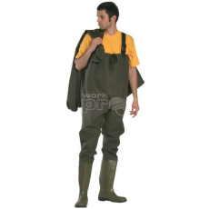 Coverguard Nadrág+csizma (tacsi csizma) sav- és lúgálló PVC sötétzöld 46