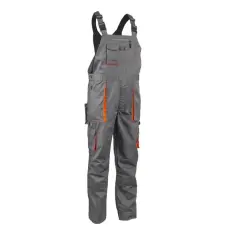 Coverguard Nadrág Paddock II kertész gumis vállpánt oldalgombos szürke/narancs 2XL