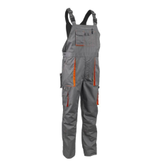 Coverguard Nadrág Paddock II kertész gumis vállpánt oldalgombos szürke/narancs 5XL