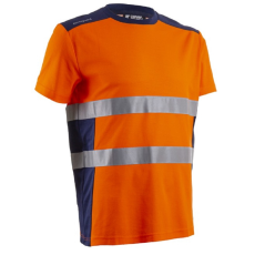 Coverguard Nekki - HI-VIZ fluo rövid ujjú póló (narancs/tengerészkék, 3XL)