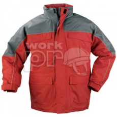 Coverguard Télikabát Ripstop szakadásbiztos anyag polárbélés szürke/piros 2XL