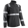 Coverguard ÚJ! VIGILE FEKETE SOFTSHELL DZSEKI FÉNYVISSZAVERŐ CSÍKKAL_L