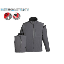 Coverguard YANG 2/1 softshell cipzáras szürke kabát/Munkásmellény, lélegző és vízhatlan, munkaruha