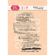 Craft &amp; You Szilikonbélyegző Newspaper Clear Stamps (1 db) bélyegző