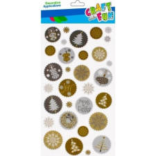 CRAFT WITH FUN - Karácsonyi Matricák - 37 Db (CFBN357) party kellék