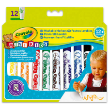 Crayola 8325 Mini Kids: tompa hegyű filctoll - Vegyes színű (12db) (8325) filctoll, marker