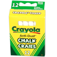 Crayola : Fehér táblakréta csomag - 12 db-os kreatív és készségfejlesztő
