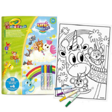 Crayola : Mini Kids maxi kifestő és filctoll készlet - Állatkornis filctoll, marker