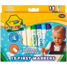 Crayola Mini Kids tompa hegyű filctoll 12 darabos készlet (21373) kreatív és készségfejlesztő