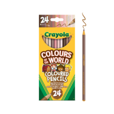 Crayola : sokszínű világ, bőrszín árnyalatú színes ceruza készlet - 24 db-os színes ceruza