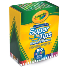Crayola : SuperTips kimosható filctoll készlet - Vegyes színek (100 db / csomag) (5100) filctoll, marker