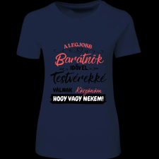 Createyou A Lbarátnők testvérekké válnak - Női - Sötétkék - L női póló