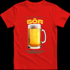 Createyou A válaszom sör.... - Férfi - Piros - XL férfi póló