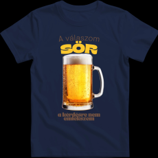 Createyou A válaszom sör.... - Férfi - Sötétkék - M