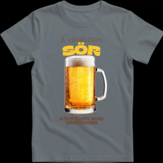 Createyou A válaszom sör.... - Férfi - Szürke - 3XL