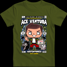 Createyou Ace Ventura - Gyermek - Sötétzöld - XS gyerek póló