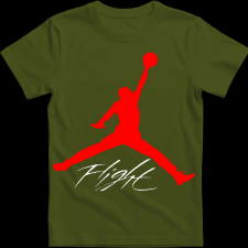 Createyou Air Jordan logo - Férfi - Sötétzöld - XL férfi póló