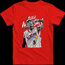 Createyou Allen Iverson.. - Férfi - Piros - S férfi póló