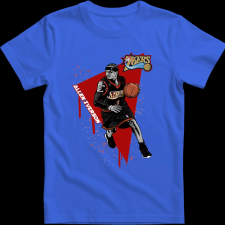 Createyou Allen Iverson Sixers - Férfi - Királykék - L férfi póló