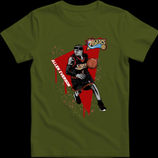 Createyou Allen Iverson Sixers - Férfi - Sötétzöld - 2XL férfi póló
