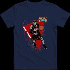 Createyou Allen Iverson Sixers - Gyermek - Sötétkék - XL gyerek póló