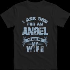 Createyou Angyalt kértem a feleségem küldte - Férfi - Fekete - 3XL