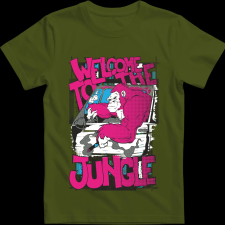 Createyou Betondzsungel - Gyermek - Sötétzöld - XL gyerek póló