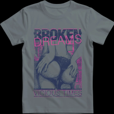 Createyou Broken Dreams - Férfi - Szürke - 3XL