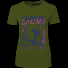 Createyou Broken Dreams - Női - Sötétzöld - S női póló