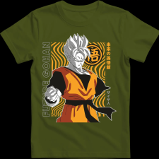 Createyou Drago nBall Son Gohan - Férfi - Sötétzöld - XL férfi póló